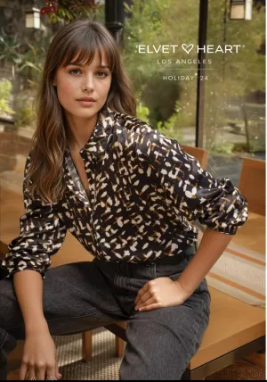 Velvet Heart Geo LS Blouse