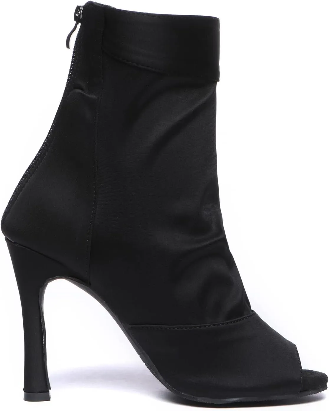Womens Girls Party Dance Shoes Peep Toe Ballroom Dancing Ankle Booties