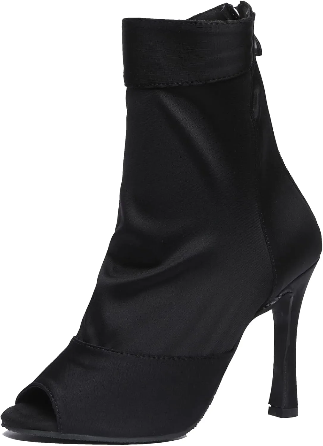 Womens Girls Party Dance Shoes Peep Toe Ballroom Dancing Ankle Booties