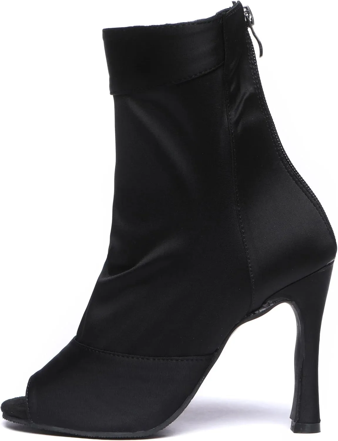 Womens Girls Party Dance Shoes Peep Toe Ballroom Dancing Ankle Booties