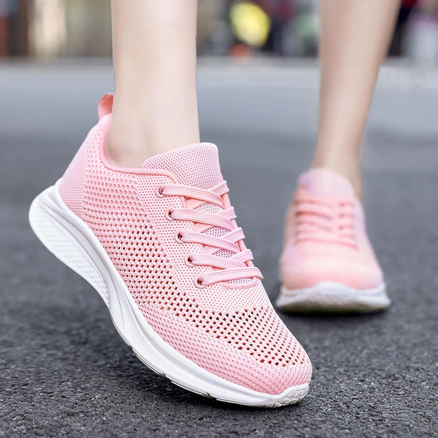 Women's Lace Up Walking Shoes Lightweight Casual Running Sneakers Tennis Shoes Womens Slip On Dress Casual Shoes Shoes Sneakers Brown Tennis Shoe Trainers Shoe
