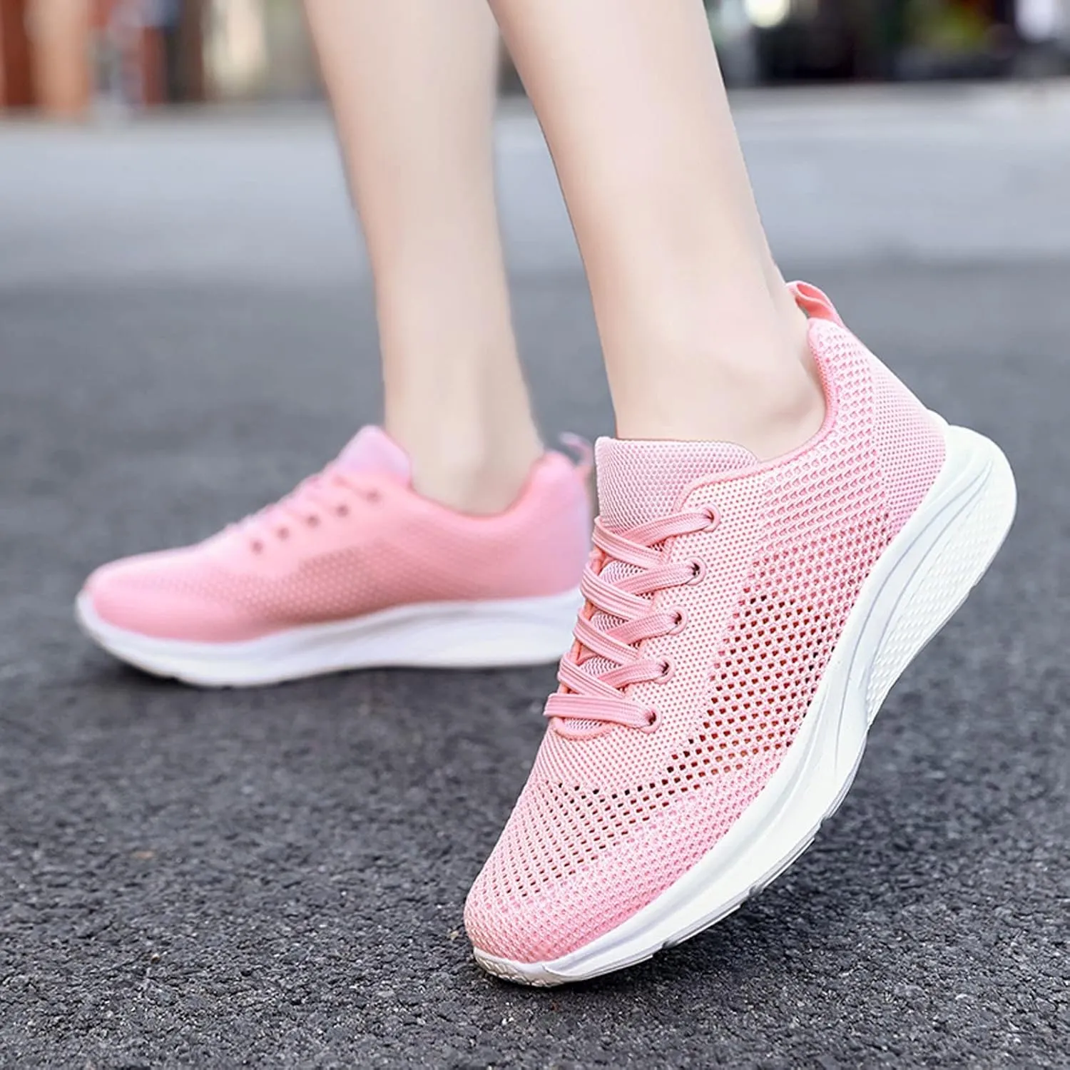 Women's Lace Up Walking Shoes Lightweight Casual Running Sneakers Tennis Shoes Womens Slip On Dress Casual Shoes Shoes Sneakers Brown Tennis Shoe Trainers Shoe