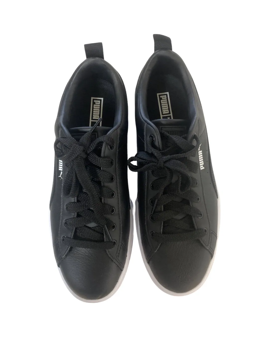 WOMENS PUMA BLACK MAYZE PLATFORM SUEDE SNEAKERS SIZE 9.5