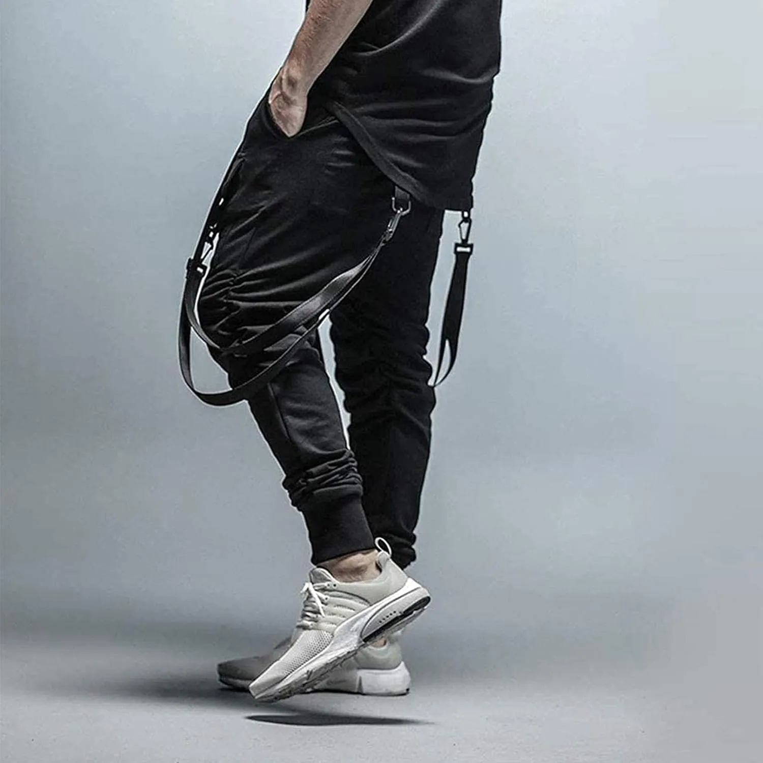 XYXIONGMAO Men's Futuristic Clothing Cargo Joggers Baggy Pants Gothic Techwear Streetwear Hip Hop Pants Cargo Pants for Men